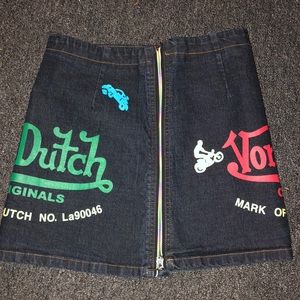 Von Dutch black skirt